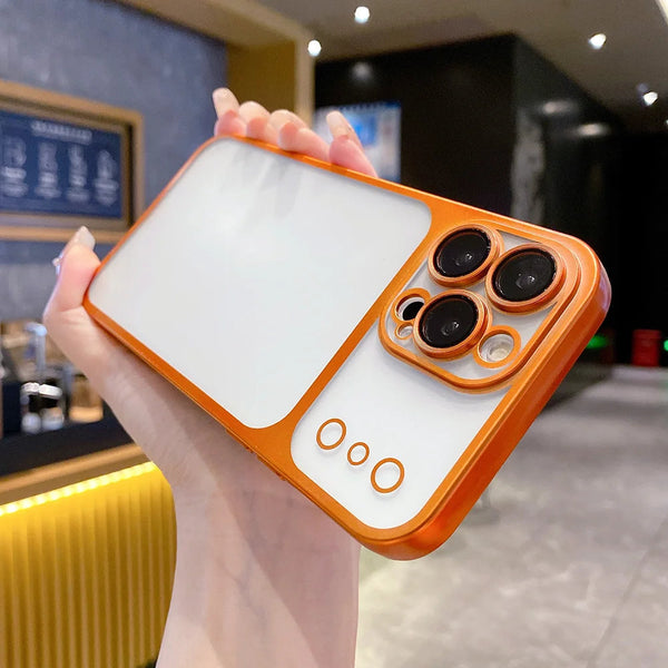 iPhone - Luxury Electroplated Metal Feel with Built-in Camera Lens Protection Case