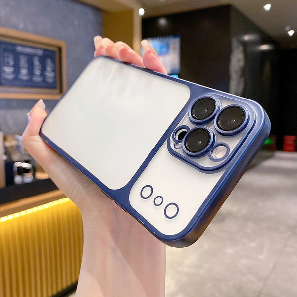 iPhone - Luxury Electroplated Metal Feel with Built-in Camera Lens Protection Case