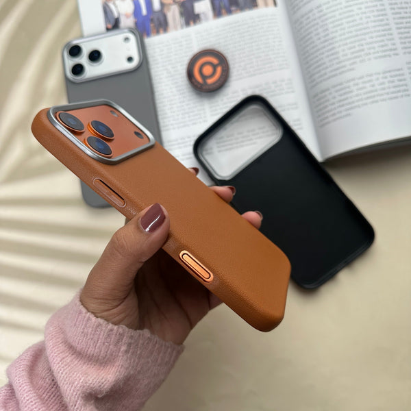 iPhone- Soft Leather Texture Slim TPU Case