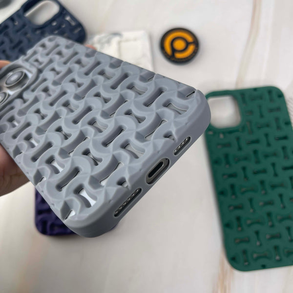 iPhone Cross Cut Pattern Silicon Case
