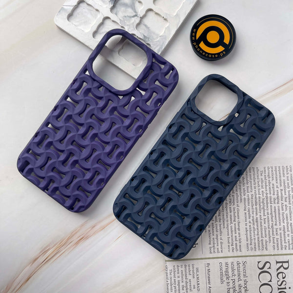 iPhone Cross Cut Pattern Silicon Case