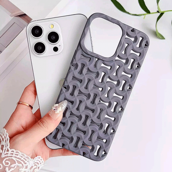 iPhone Cross Cut Pattern Silicon Case