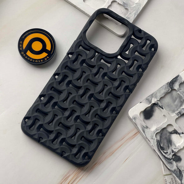 iPhone Cross Cut Pattern Silicon Case