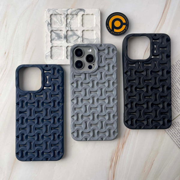iPhone Cross Cut Pattern Silicon Case
