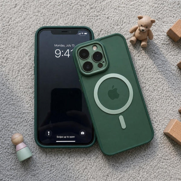 Matte Translucent iPhone Case, Mag Safe Compatible, Lens Protector, Shockproof Cover