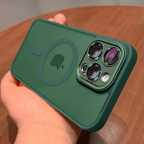 Matte Translucent iPhone Case, Mag Safe Compatible, Lens Protector, Shockproof Cover