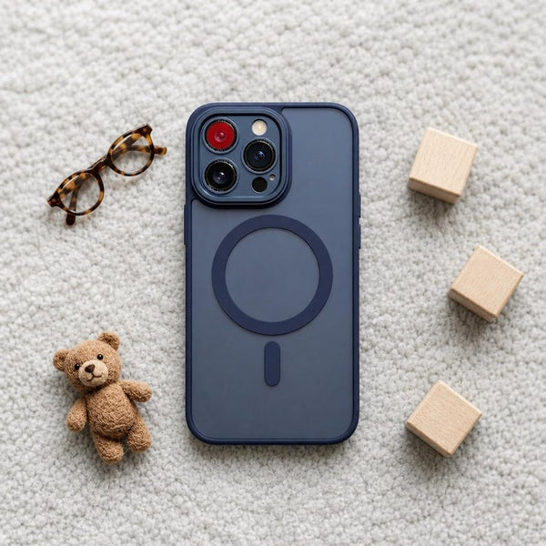Matte Translucent iPhone Case, Mag Safe Compatible, Lens Protector, Shockproof Cover
