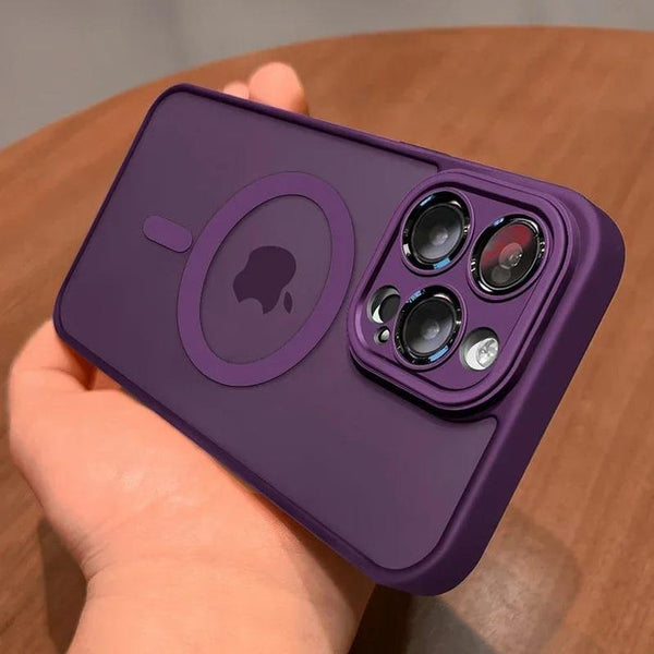 Matte Translucent iPhone Case, Mag Safe Compatible, Lens Protector, Shockproof Cover