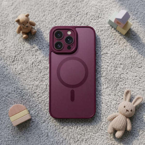 Matte Translucent iPhone Case, Mag Safe Compatible, Lens Protector, Shockproof Cover