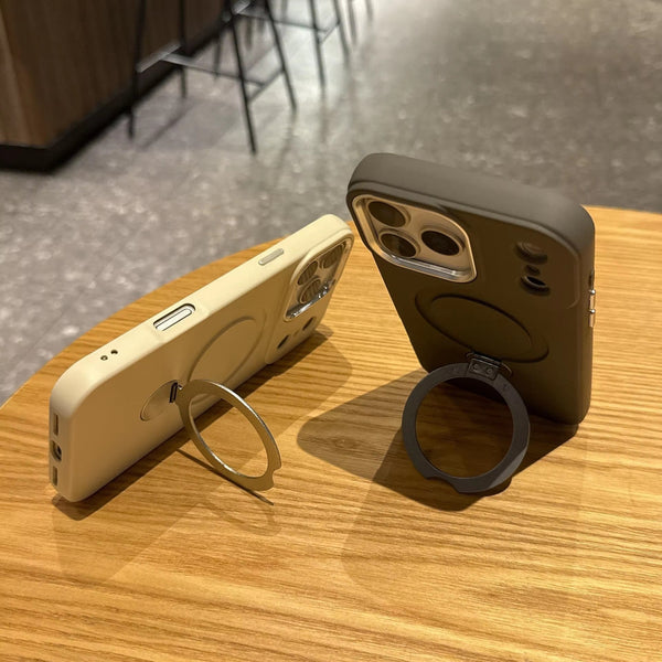 iPhone - EliteMag Hybrid Silicone Case with 360° Magnetic Rotating Stand