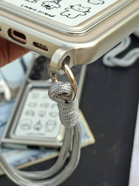 iPhone 1 - Clear Electroplated Card Slot Case with Wrist Strap