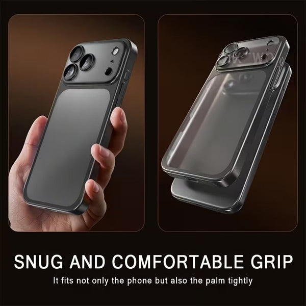 iPhone - Luxury Electroplated Metal Feel with Built-in Camera Lens Protection Case